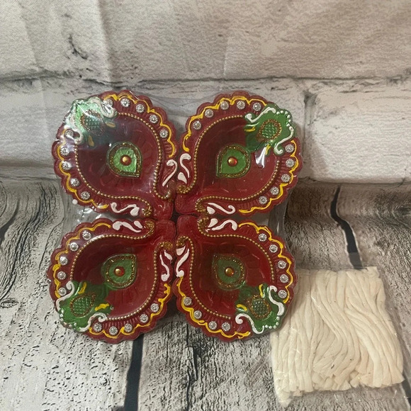 NIB! 4 pack Diya Diwali Dia - Picture 1 of 4